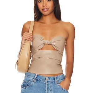 REVOLVE Tan Strapless Top